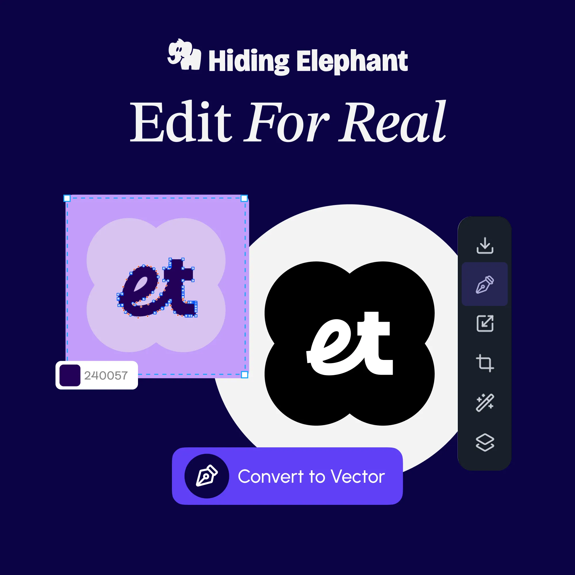 Editing the resulting SVG paths on the design canvas