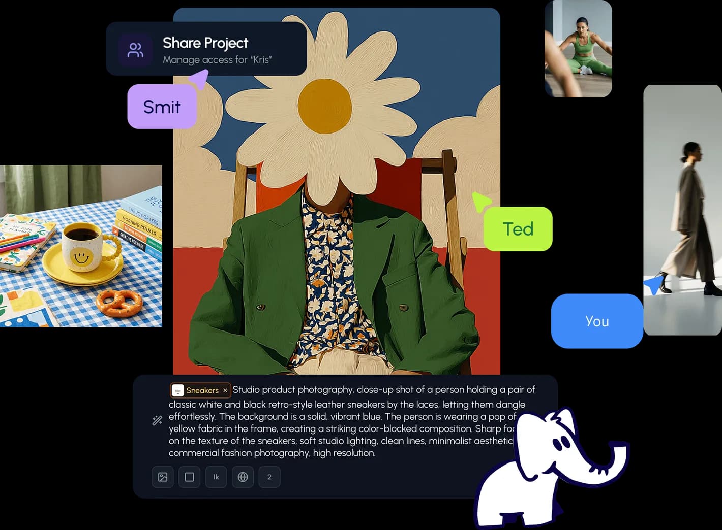 Live collaboration with real-time presence cursors