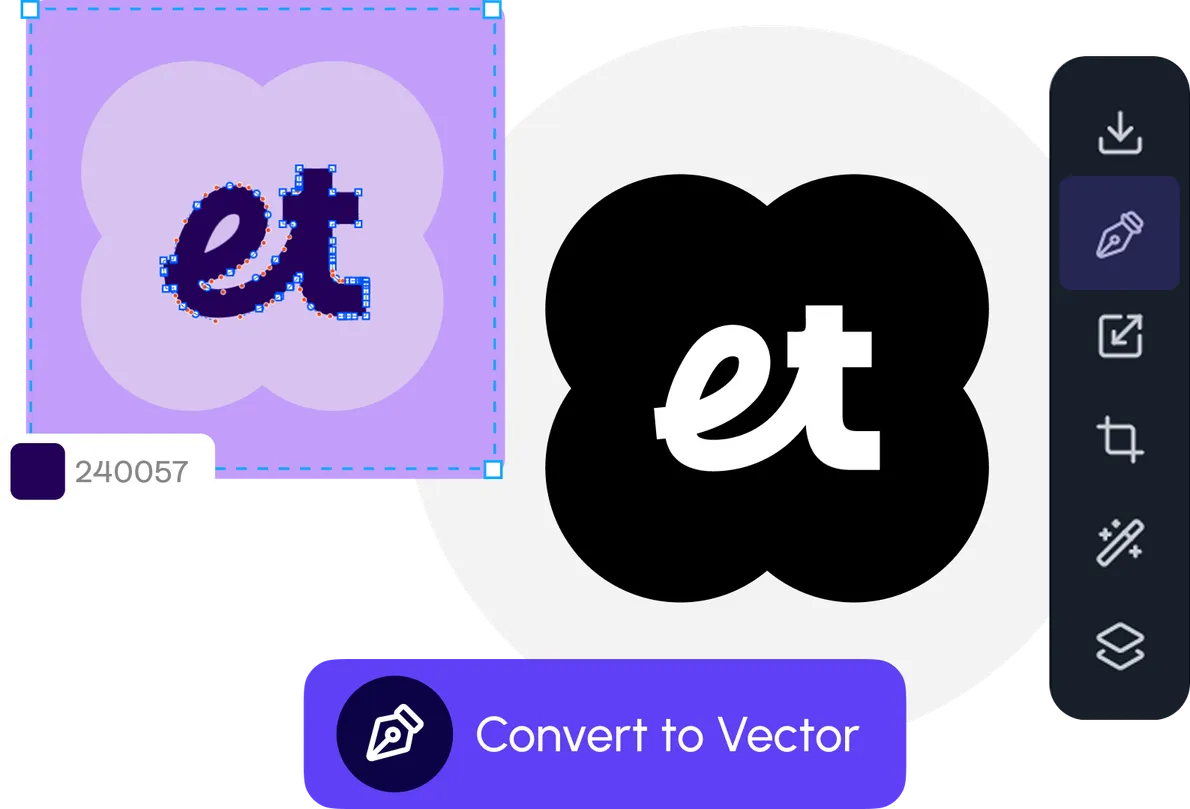 Vector canvas with pen tool and bezier curve editing