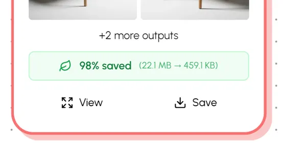 Multi-format export with file optimization controls