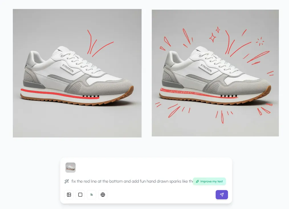 Export options and vector editing on the same canvas