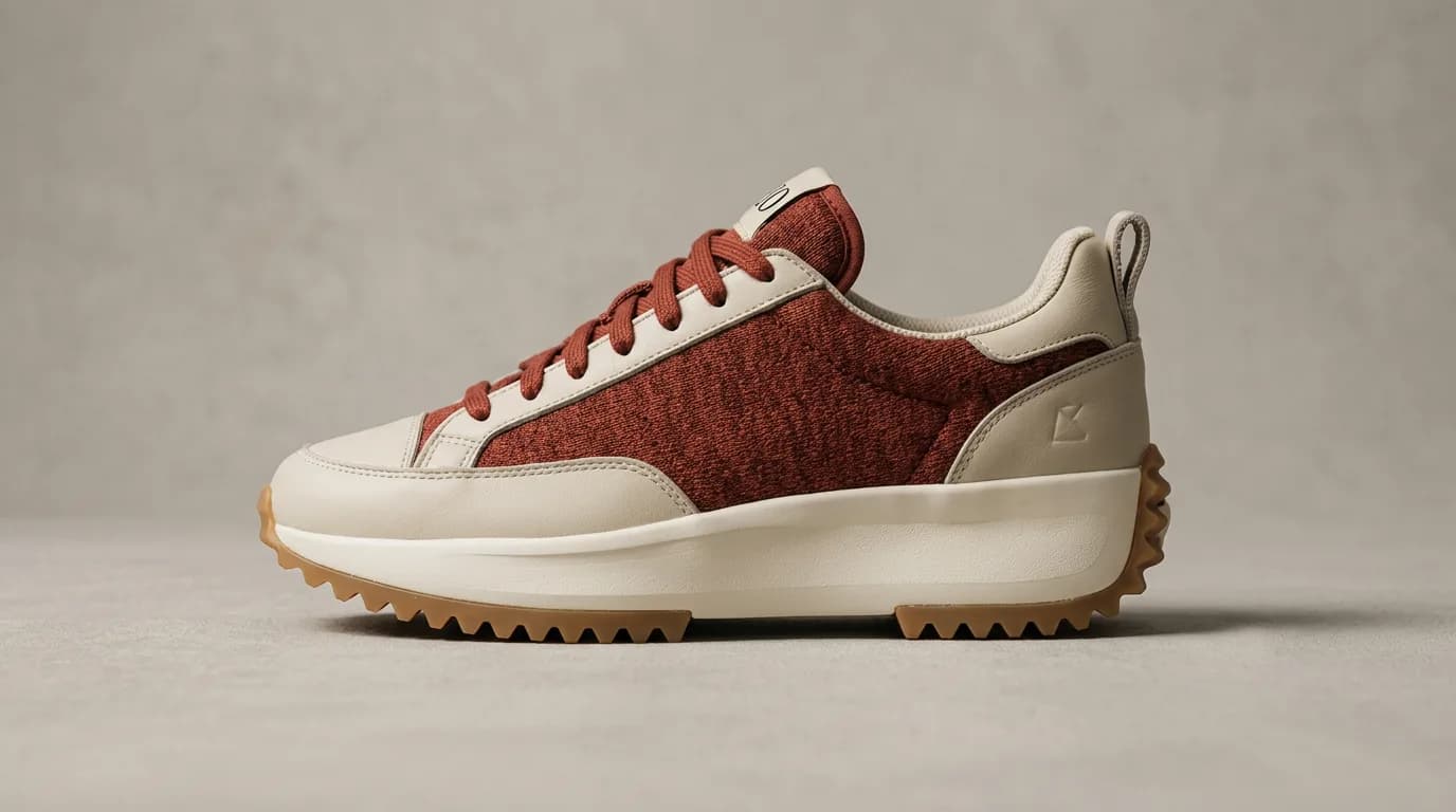 Studio product shot of the sneaker on a seamless background