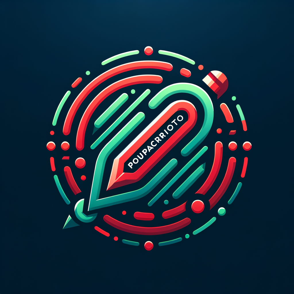 AI Logo Design by Hiding Elephant for PoupaCripto, modern, futuristic, red, green